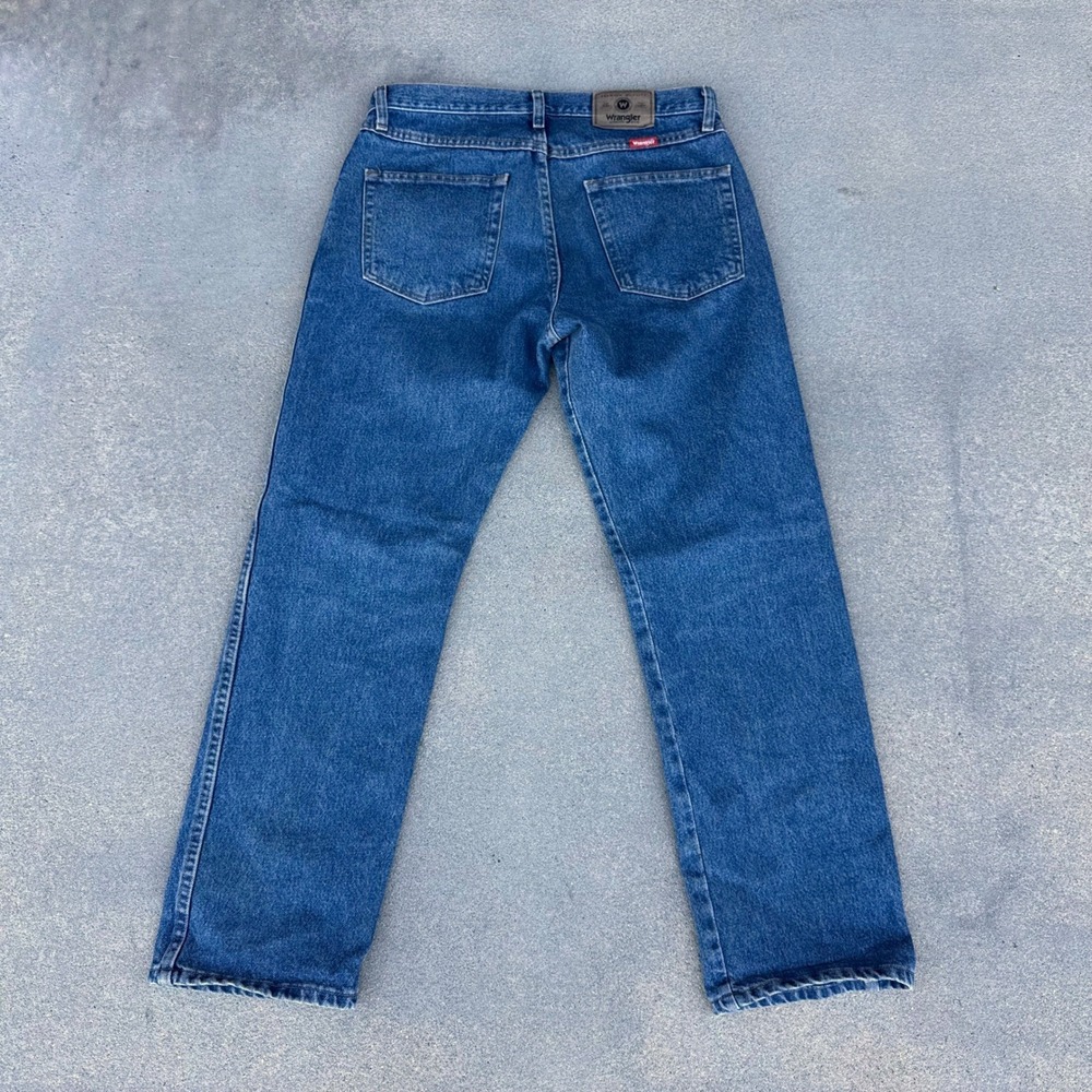 Wrangler Authentic Men Regular Fit Straight Leg Jeans Blue Denim 32x30